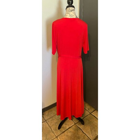 Preston and York red dress with Belt size large - Picture 6 of 7